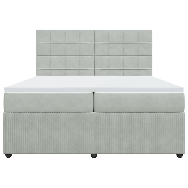 vidaXL &Kappa;&rho;&epsilon;&beta;ά&tau;&iota; Boxspring &mu;&epsilon; &Sigma;&tau;&rho;ώ&mu;&alpha; &Alpha;&nu;&omicron;&iota;&chi;&tau;ό &Gamma;&kappa;&rho;&iota; 200x200 &epsilon;&kappa;. &Beta;&epsilon;&lambda;&omicron;ύ&delta;&iota;&nu;&omicron;