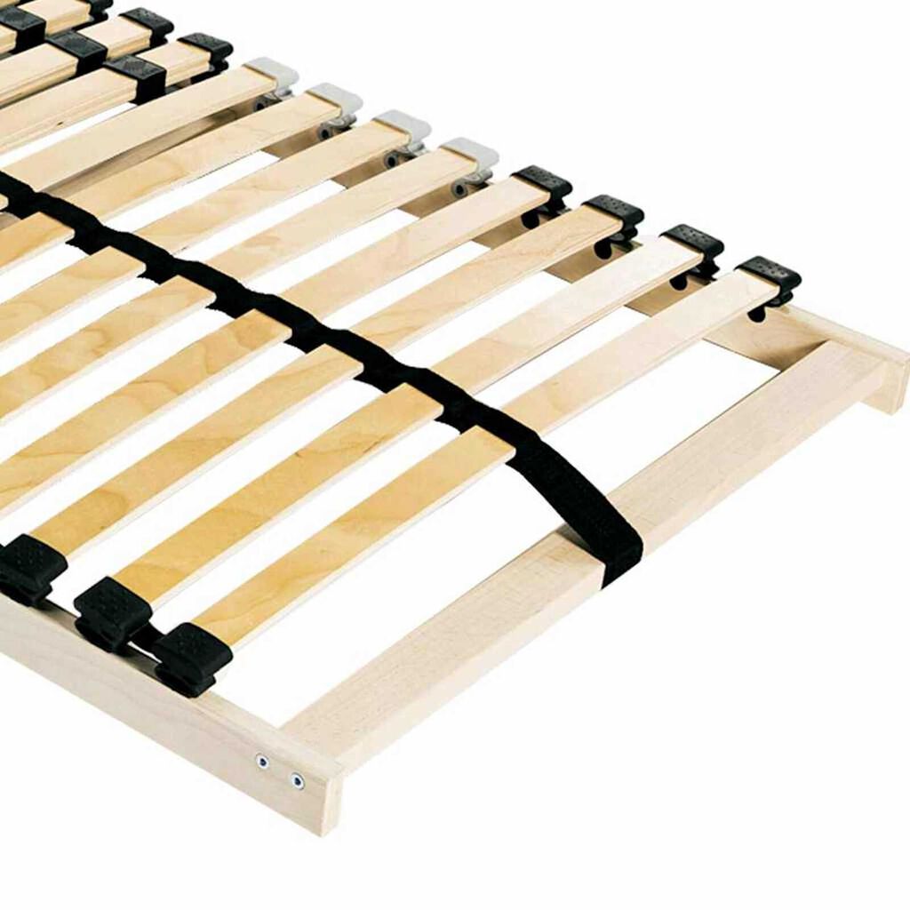 vidaXL Βάση κρεβατιού με λάμες Καφέ 70 x 190 cm Στερεό Ξύλο Μηλιάς