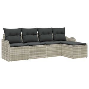 vidaXL &Sigma;&epsilon;&tau; &Kappa;&alpha;&nu;&alpha;&pi;έ &Kappa;ή&pi;&omicron;&upsilon; &mu;&epsilon; &mu;&alpha;&xi;&iota;&lambda;ά&rho;&iota; 5 pcs &Alpha;&nu;&omicron;&iota;&chi;&tau;ό &gamma;&kappa;&rho;&iota; &Pi;&omicron;&lambda;&upsilon; &rho;ά&tau;&alpha;&nu;