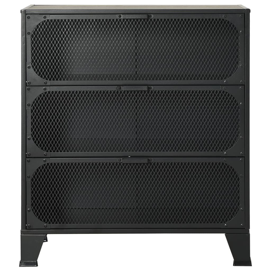 vidaXL Ντουλάπια Αποθήκευσης 2 τεμ. Γκρι 72 x 36 x 82 εκ. Μέταλλο/MDF