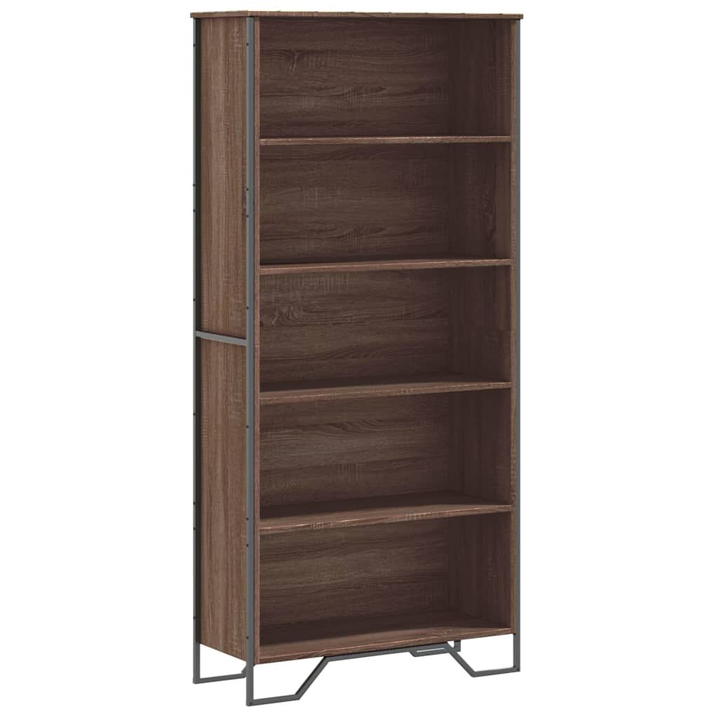 vidaXL Βιβλιοθήκη Καφέ Δρυς 80x31x169 εκ. από Επεξεργασμένο Ξύλο