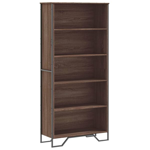 vidaXL Βιβλιοθήκη Καφέ Δρυς 80x31x169 εκ. από Επεξεργασμένο Ξύλο