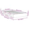 Πλαίσιο κρεβατιού vidaXL χωρίς στρώμα 75x190 cm μασίφ ξύλο δρυς
