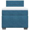 vidaXL Κρεβάτι Boxspring με Στρώμα Σκούρο Μπλε 100x200 εκ. Βελούδινο
