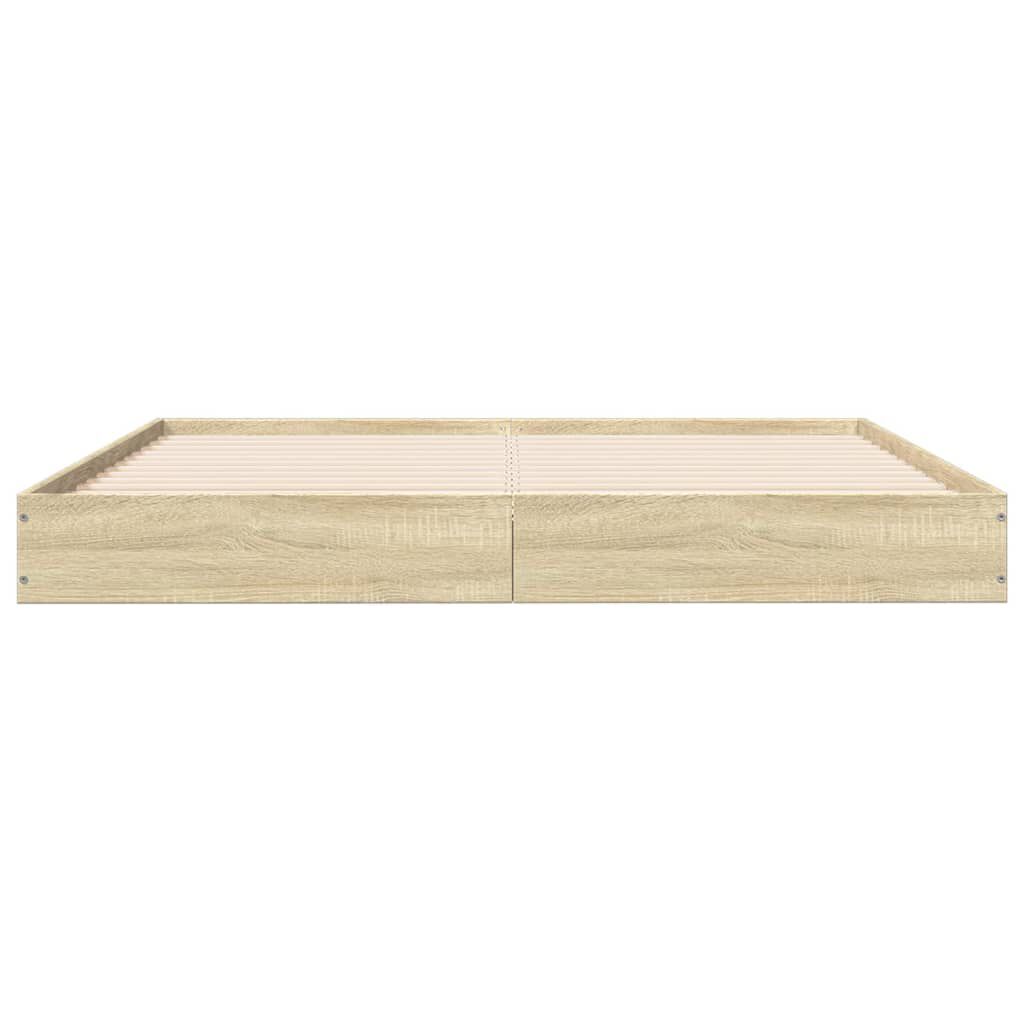 vidaXL Πλαίσιο Κρεβατιού Χωρ. Στρώμα Sonoma Δρυς 160x200 εκ. Επ. Ξύλο