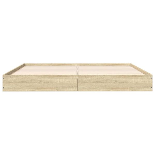 vidaXL Πλαίσιο Κρεβατιού Χωρ. Στρώμα Sonoma Δρυς 160x200 εκ. Επ. Ξύλο