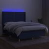 vidaXL &Kappa;&rho;&epsilon;&beta;ά&tau;&iota; Boxspring &mu;&epsilon; &Sigma;&tau;&rho;ώ&mu;&alpha; & LED &Mu;&pi;&lambda;&epsilon; 140x200 &epsilon;&kappa;. &Upsilon;&phi;&alpha;&sigma;&mu;ά&tau;&iota;&nu;&omicron;