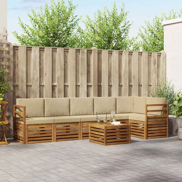 vidaXL &Sigma;&alpha;&lambda;&omicron;&nu;ά&kappa;&iota; &Gamma;&omega;&nu;&iota;&alpha;&kappa;&omicron;ύ &Kappa;&alpha;&nu;&alpha;&pi;έ &mu;&epsilon; &mu;&alpha;&xi;&iota;&lambda;ά&rho;&iota; 7 pcs &Phi;&upsilon;&sigma;&iota;&kappa;ό &kappa;&alpha;&iota; &Mu;&pi;&epsilon;&zeta;