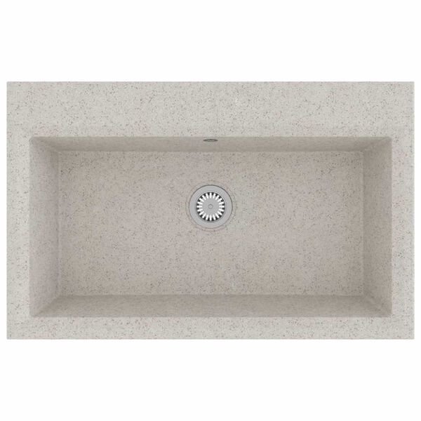 vidaXL Σιντρινο κουζίνας Μπεζ 79 x 50 x 31 εκ. Γρανίτης