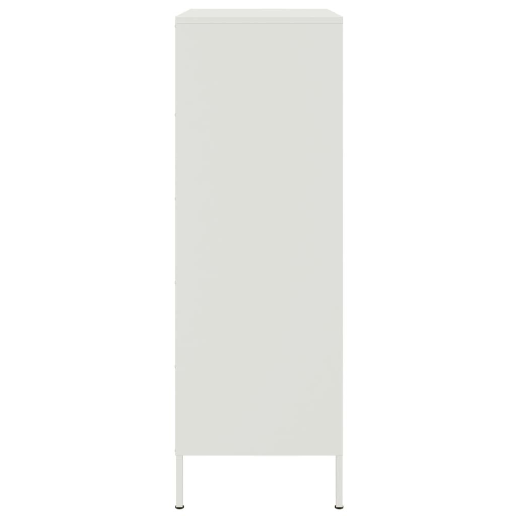 vidaXL Ντουλάπι Λευκό 68x39x113 εκ. από Ατσάλι