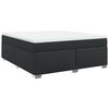 vidaXL Κρεβάτι Boxspring με Στρώμα Μαύρο 180x200εκ.από Συνθετικό Δέρμα
