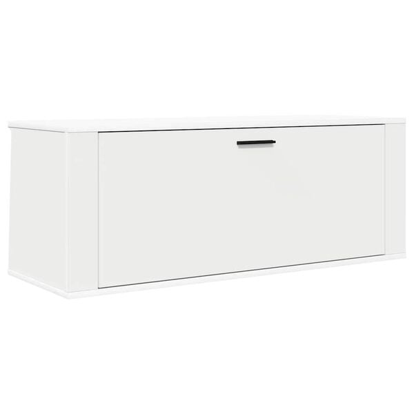 vidaXL Παπουτσοθήκη Επιτοίχια Λευκή 100x35x38 εκ. Επεξεργασμένο Ξύλο