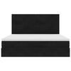 vidaXL Οθωμανικό κρεβάτι με στρώματα Μαύρο 160x200cm Velvet