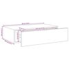 vidaXL Ράφια Τοίχου με Συρτάρια 2 Τεμ. Μαύρα 40 x 23,5 x 10εκ. από MDF
