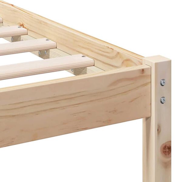 vidaXL Σκελετός Κρεβατιού Καφέ 160 x 200 cm Μασίφ ξύλο πεύκου