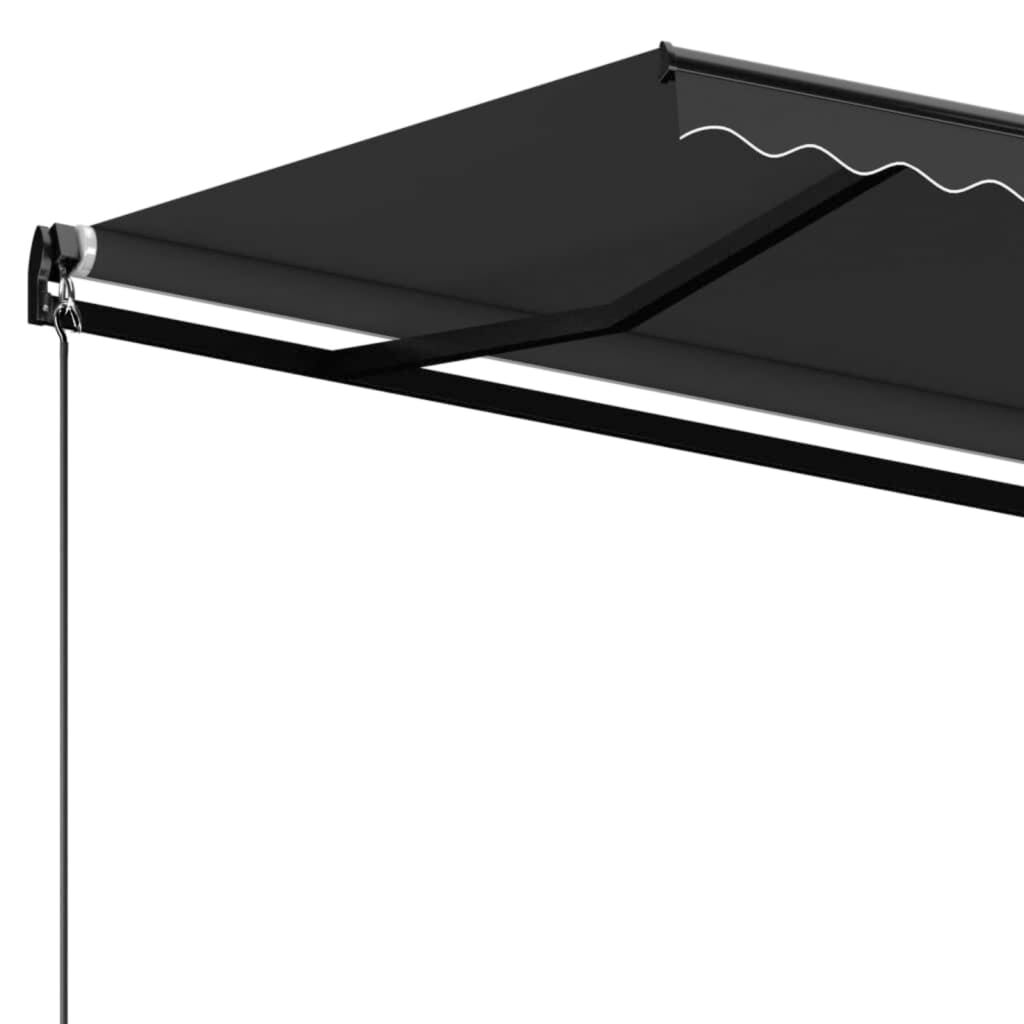 vidaXL Τέντα Συρόμενη Χειροκίνητη Ανθρακί 600 x 350 εκ.