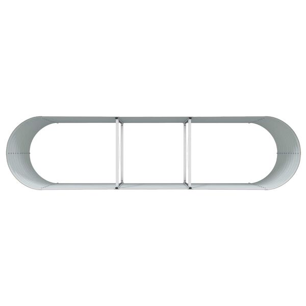 vidaXL Υπερυψωμένη Ζαρντινιέρα Καφέ 320 x 80 x 81 cm Ατσάλι