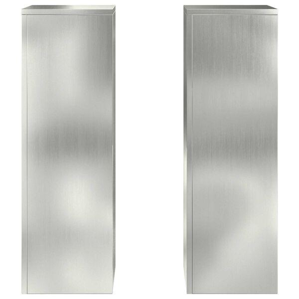 vidaXL Υπαίθρια Σταντ Φυτών Πυλώνας 2 τμχ 24x24x75 εκ Γαλβανισμένο Ατσάλι