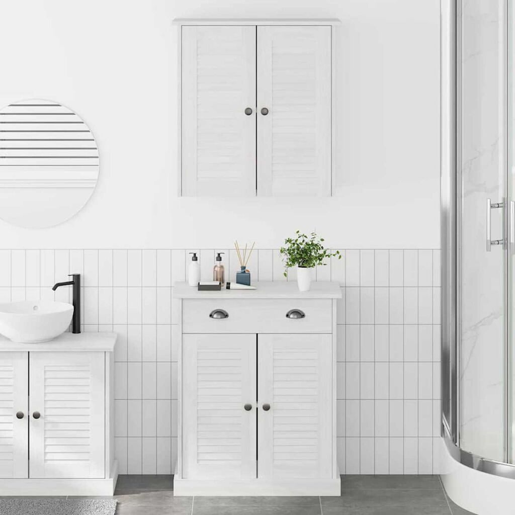 vidaXL Σετ Επίπλων Μπάνιου με συρτάρι 2 pcs Καφέ 67.5 x 34 x 80 εκ.