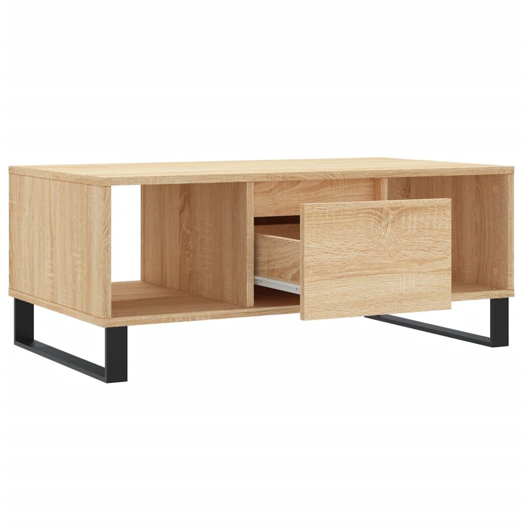 vidaXL Τραπεζάκι Σαλονιού Sonoma Δρυς 90x50x36,5 εκ. Επεξεργασμ. Ξύλο