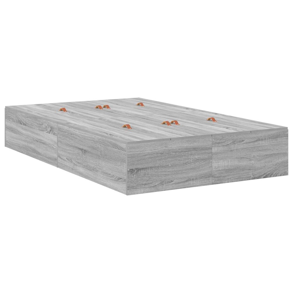 vidaXL Κρεβάτι Αποθήκευσης Γκρι Σονομα 120x200 εκ