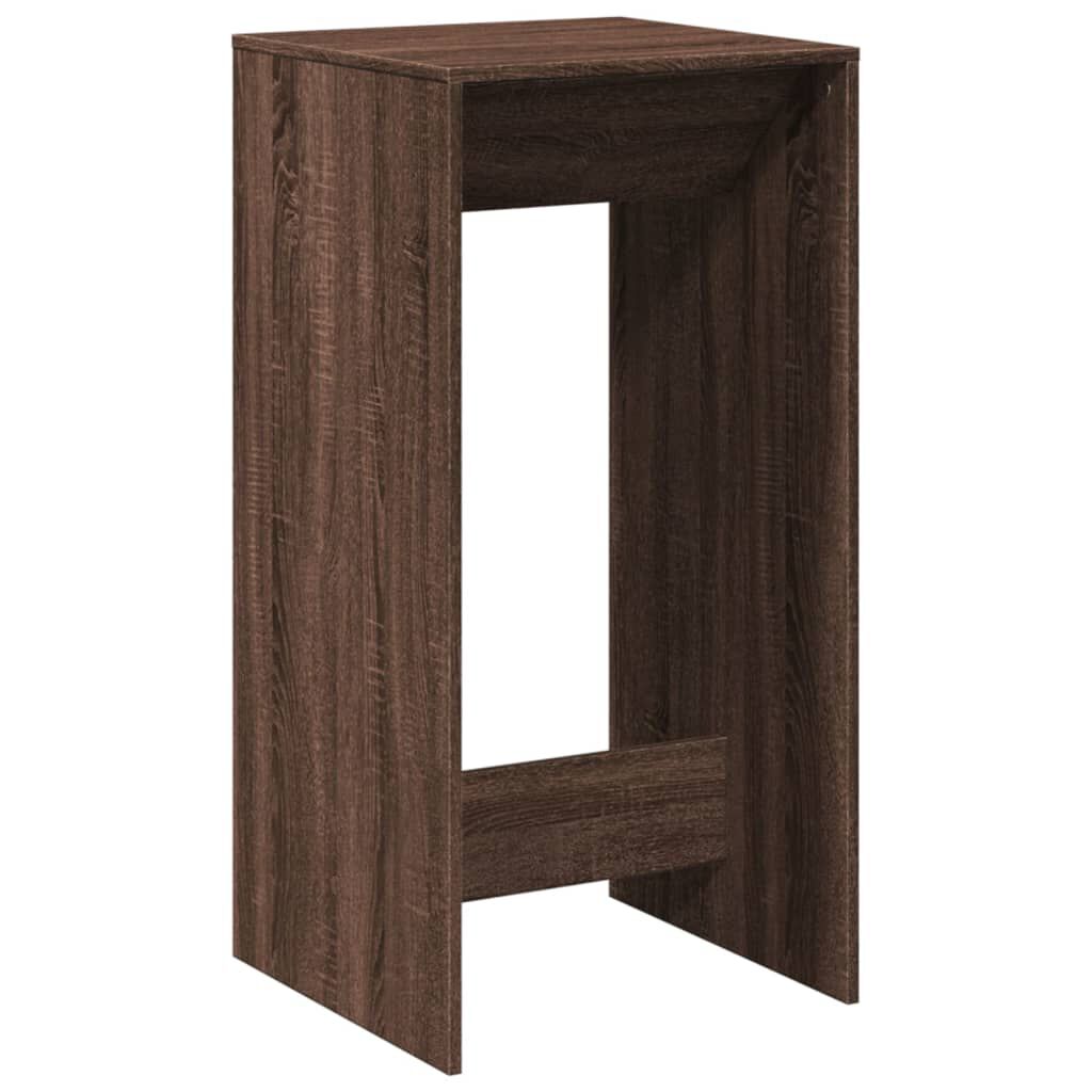 vidaXL Τραπέζι Μπαρ Καφέ Δρυς 51x50x103,5 εκ. Επεξ. Ξύλο