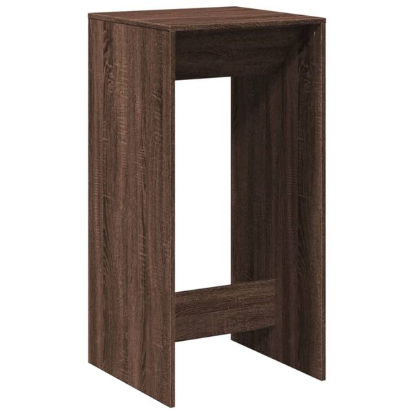 vidaXL Τραπέζι Μπαρ Καφέ Δρυς 51x50x103,5 εκ. Επεξ. Ξύλο