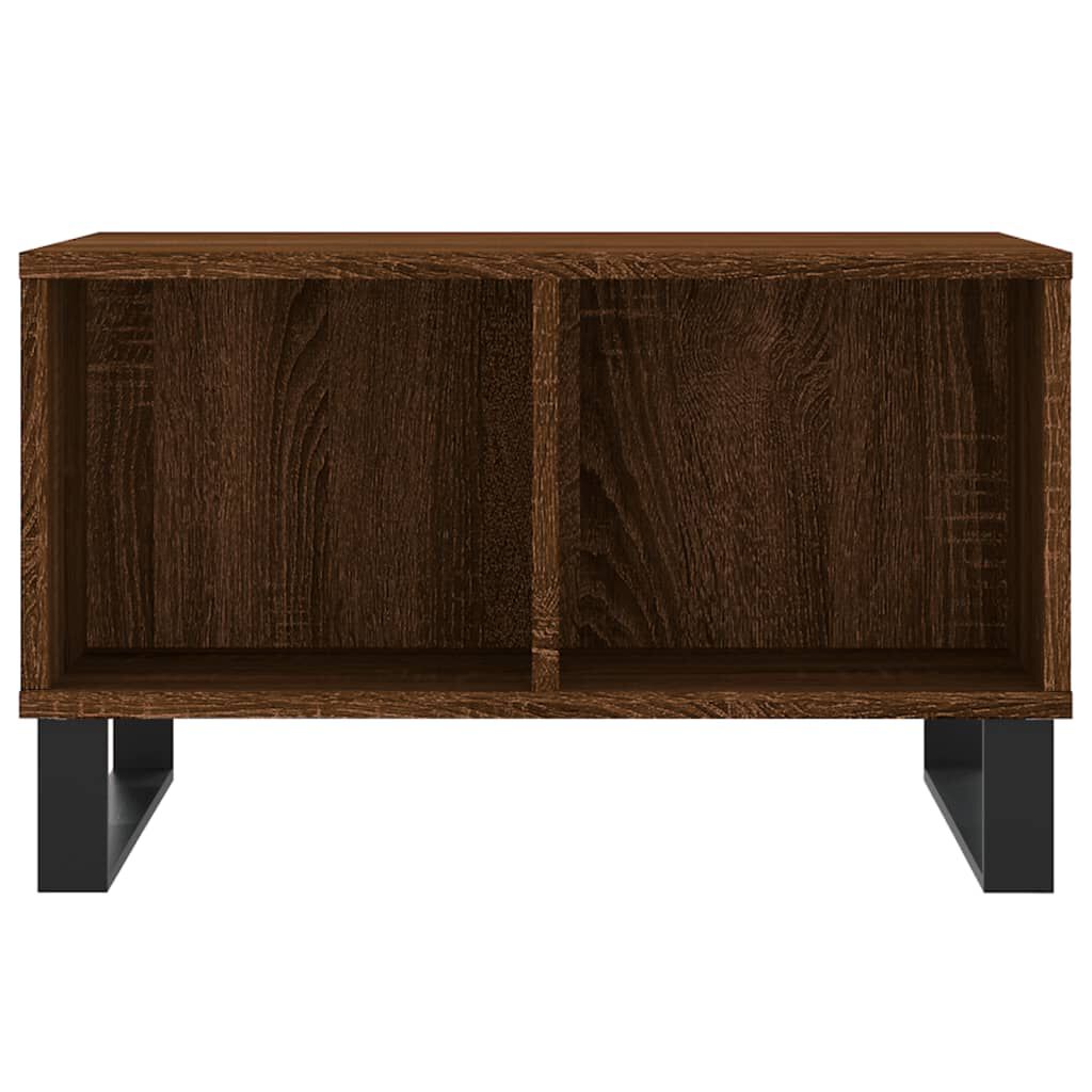 vidaXL Τραπεζάκι Σαλονιού Καφέ Δρυς 60x50x36,5 εκ. Επεξεργασμένο Ξύλο
