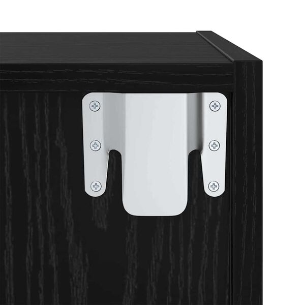 vidaXL Τοίχου ντουλάπες τηλεόρασης 2 pcs Μαύρη δρυς 37 x 37 x 107 εκ