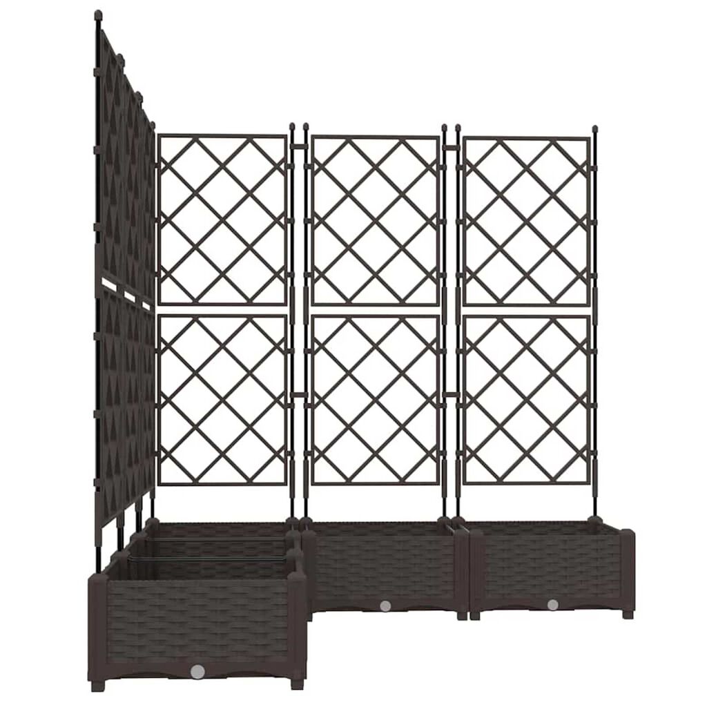vidaXL Κηποτινάκι με Τρέλα 5 pcs Καφέ 120 x 120 x 125.5 εκ. PP