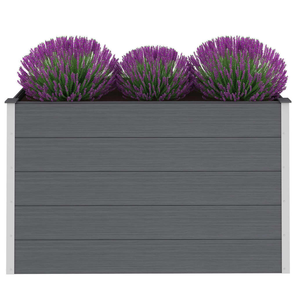 vidaXL Ζαρντινιέρα Υπερυψωμένη Γκρι 150 x 50 x 91 εκ. από WPC