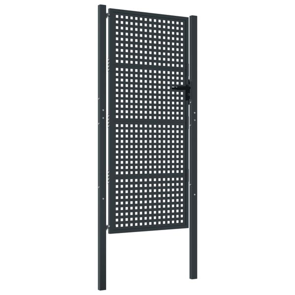 vidaXL Πύλη Κήπου Ανθρακί 105 x 250 εκ. Ατσάλινη