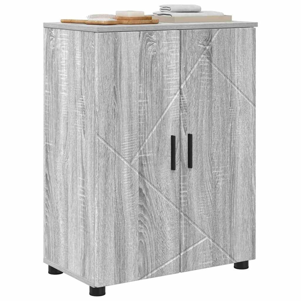 vidaXL Ντουλάπι Μπάνιου Γκρι sonoma 60 x 35 x 80 εκ Επεξεργασμένο ξύλο