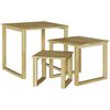 vidaXL Τραπέζι Ξαπλώστρας 3 pcs Καφέ 50.5 x 50 x 46 εκ.