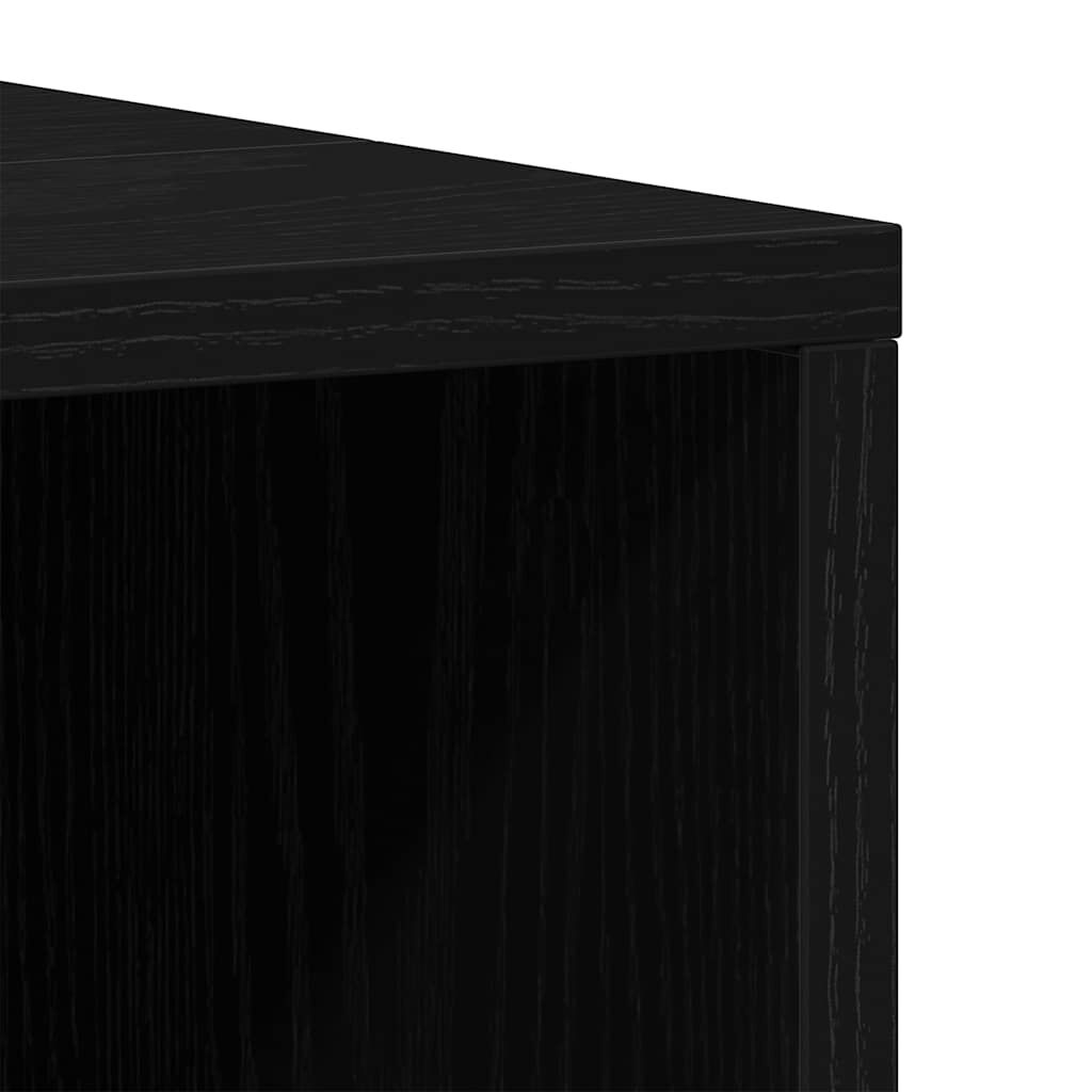 vidaXL Ντουλάπι Νιπτήρα Μαύρο Δρυς 80x33x60 εκ. από Τεχνητό Ξύλο