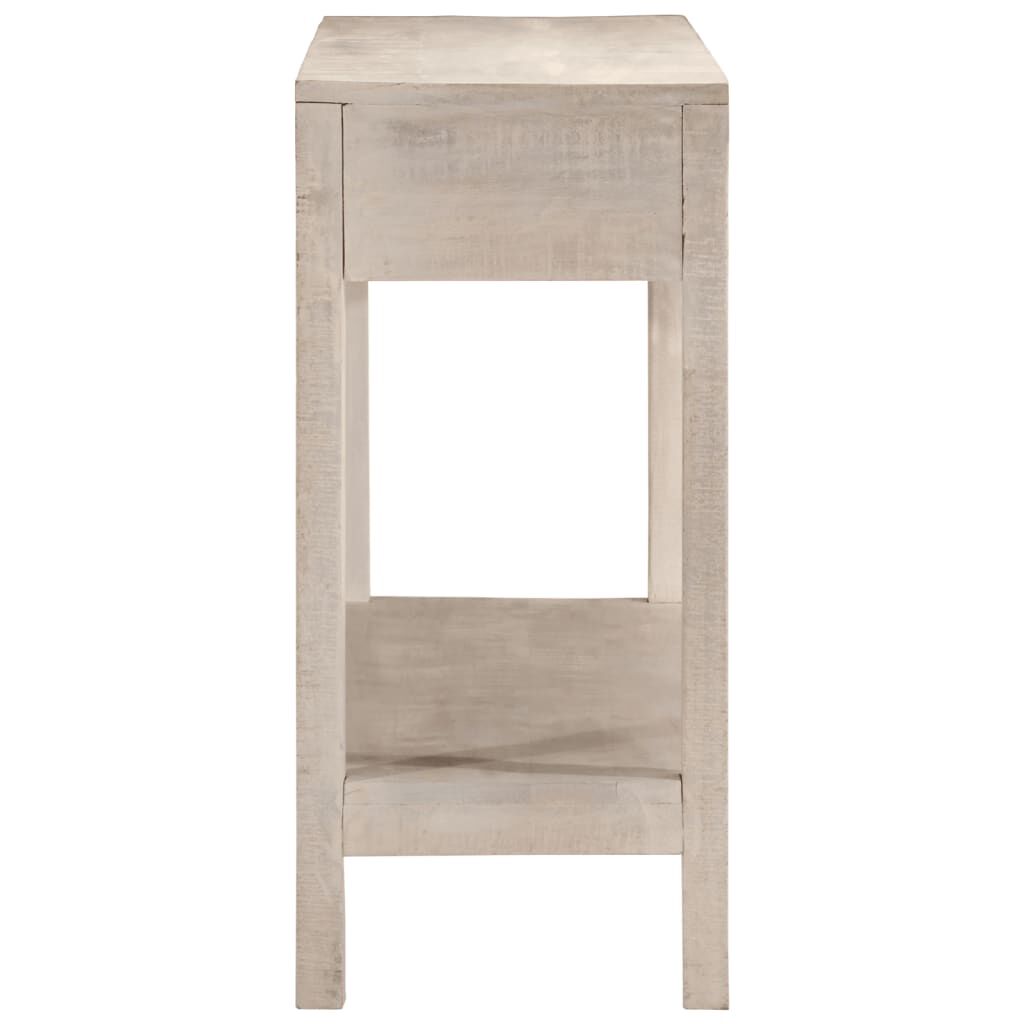 vidaXL Τραπέζι Κονσόλα Λευκό 110x35x75 εκ. Μασίφ Ξύλο Μάνγκο