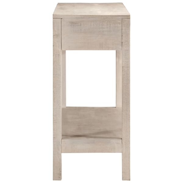 vidaXL Τραπέζι Κονσόλα Λευκό 110x35x75 εκ. Μασίφ Ξύλο Μάνγκο