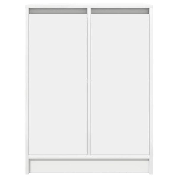 vidaXL Παπουτσοθήκη Λευκή 57x34x76 εκ. από Επεξεργασμένο Ξύλο