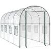 vidaXL Θερμοκήπιο Διαφανές 160x400x190 εκ. PVC & Χάλυβας Ηλεκτρ. Βαφή