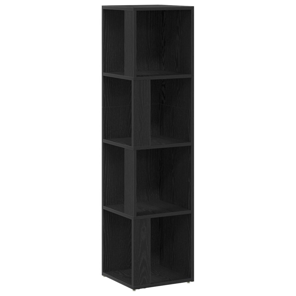 vidaXL Βιβλιοθήκη Μαύρης Δρυς 33x33x132 εκ Φτιαγμένη από Ξύλο