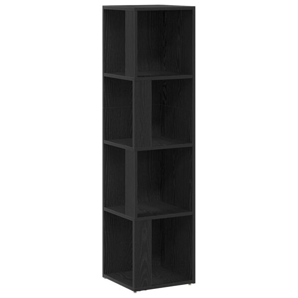 vidaXL Γωνιακά ράφια Μαύρη δρυς 33 x 33 x 132 εκ. Επεξεργασμένο ξύλο