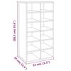 vidaXL Παπουτσοθήκη Γκρι Sonoma 54x34x100,5 εκ. από Επεξεργασμένο Ξύλο