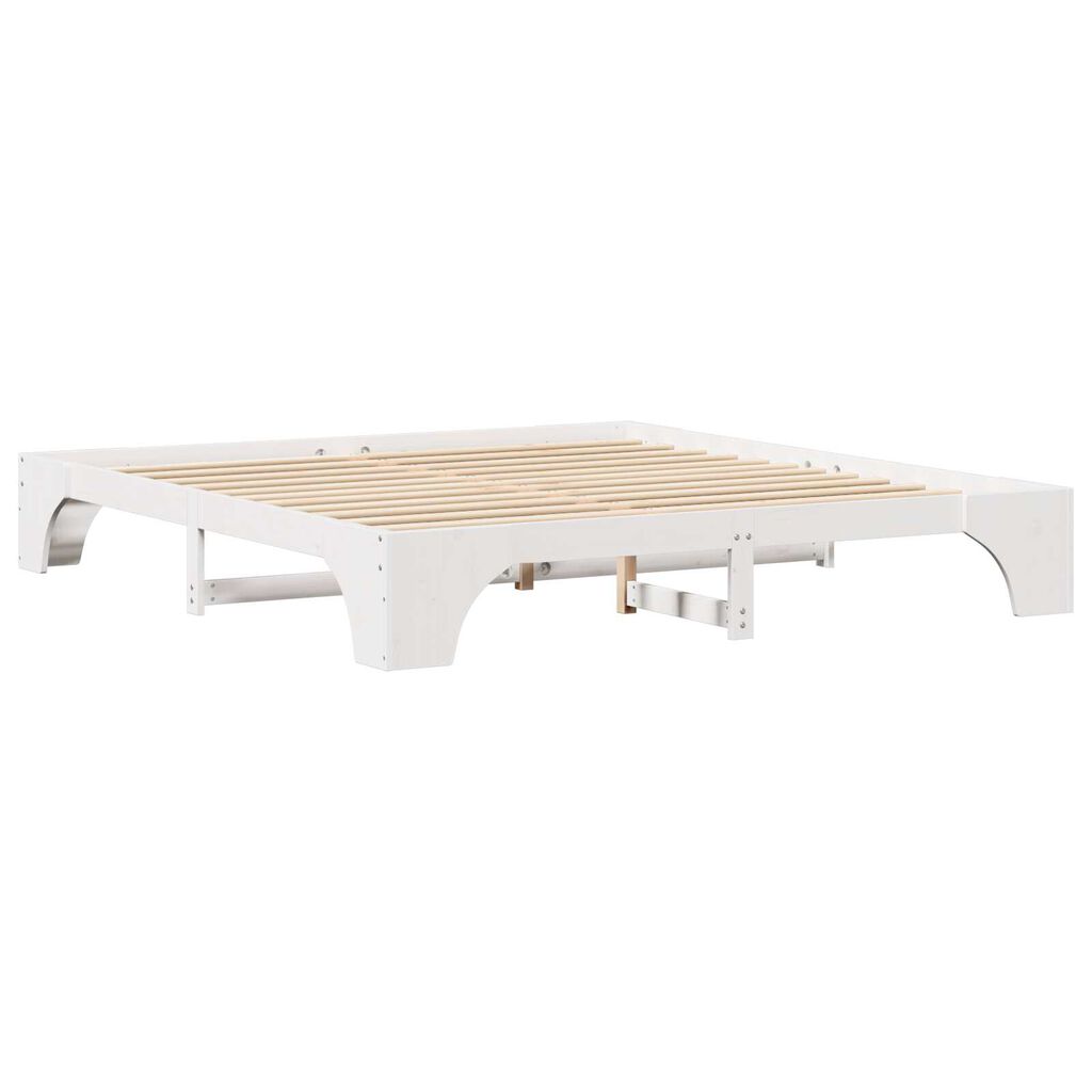 vidaXL Κρεβάτι Λευκό Ξύλο 180 x 200 εκ. Κρεβάτι Ορθογώνιο Μοντέρνο