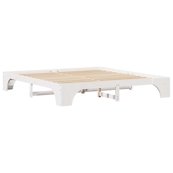 vidaXL Κρεβάτι Λευκό Ξύλο 180 x 200 εκ. Κρεβάτι Ορθογώνιο Μοντέρνο