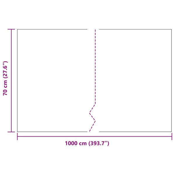vidaXL Φράγμα Ριζών Μαύρο 0.7x10 μ 1.5 χιλ HDPE