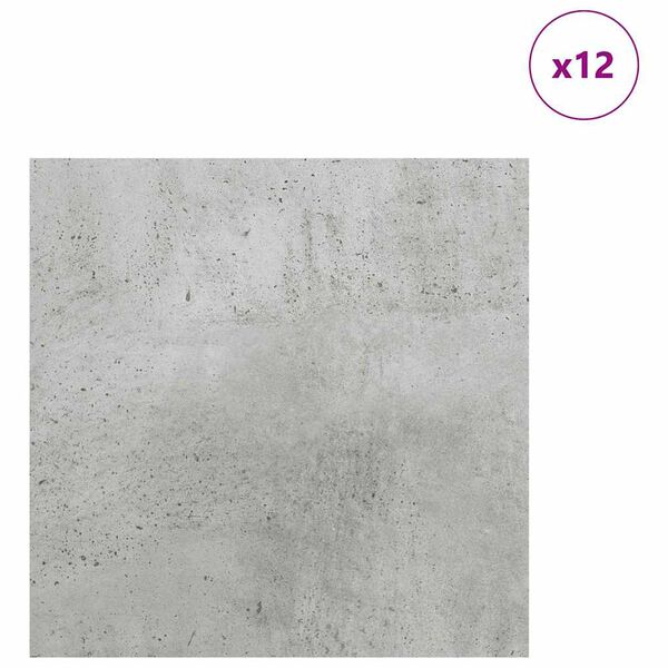 vidaXL Πίνακες Διακόσμησης 12 pcs Γκρι σκυροδέματος 30 x 30 x 0.3 εκ
