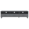 vidaXL Έπιπλο Τηλεόρασης HAMAR Σκ. Γκρι 158x40x40εκ. Μασίφ Ξύλο Πεύκου