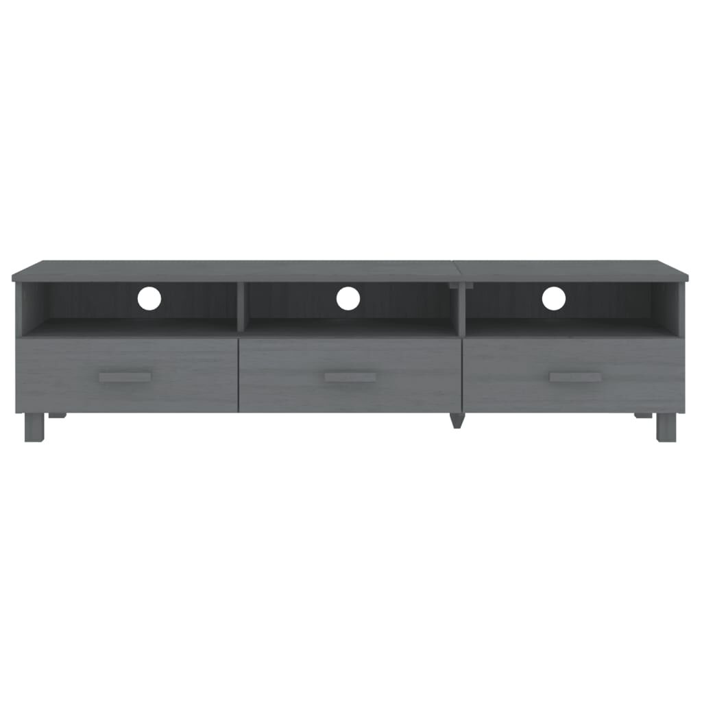 vidaXL Έπιπλο Τηλεόρασης HAMAR Σκ. Γκρι 158x40x40εκ. Μασίφ Ξύλο Πεύκου