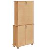 vidaXL Κλουβί με ράφι ASKIM Καφέ 91 x 40 x 200.5 εκ Μασίφ ξύλο πεύκου