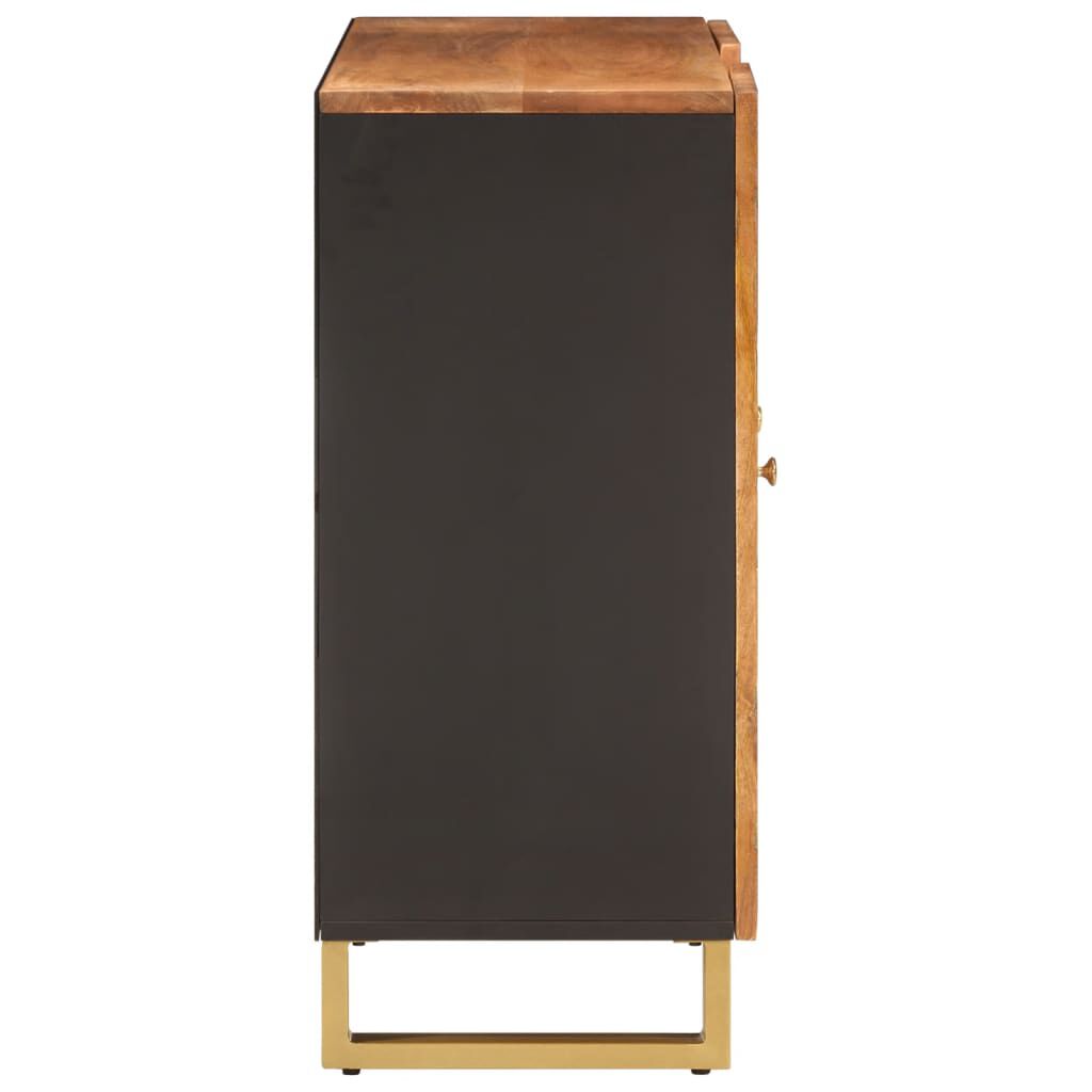 vidaXL Βοηθητικό Έπιπλο Καφέ/Μαύρο 90x33,5x75 εκ. Μασίφ Ξύλο Μάνγκο